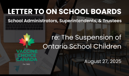  Letter to Ontario School Boards
