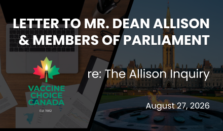 Letter to MPs re Allison Inquiry